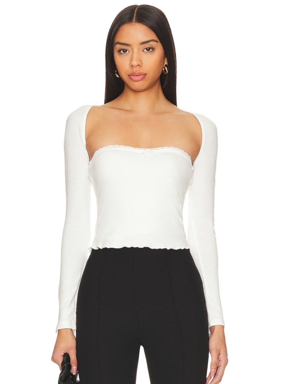 REVOLVE SUPERDOWN Off White Bolero Shrug